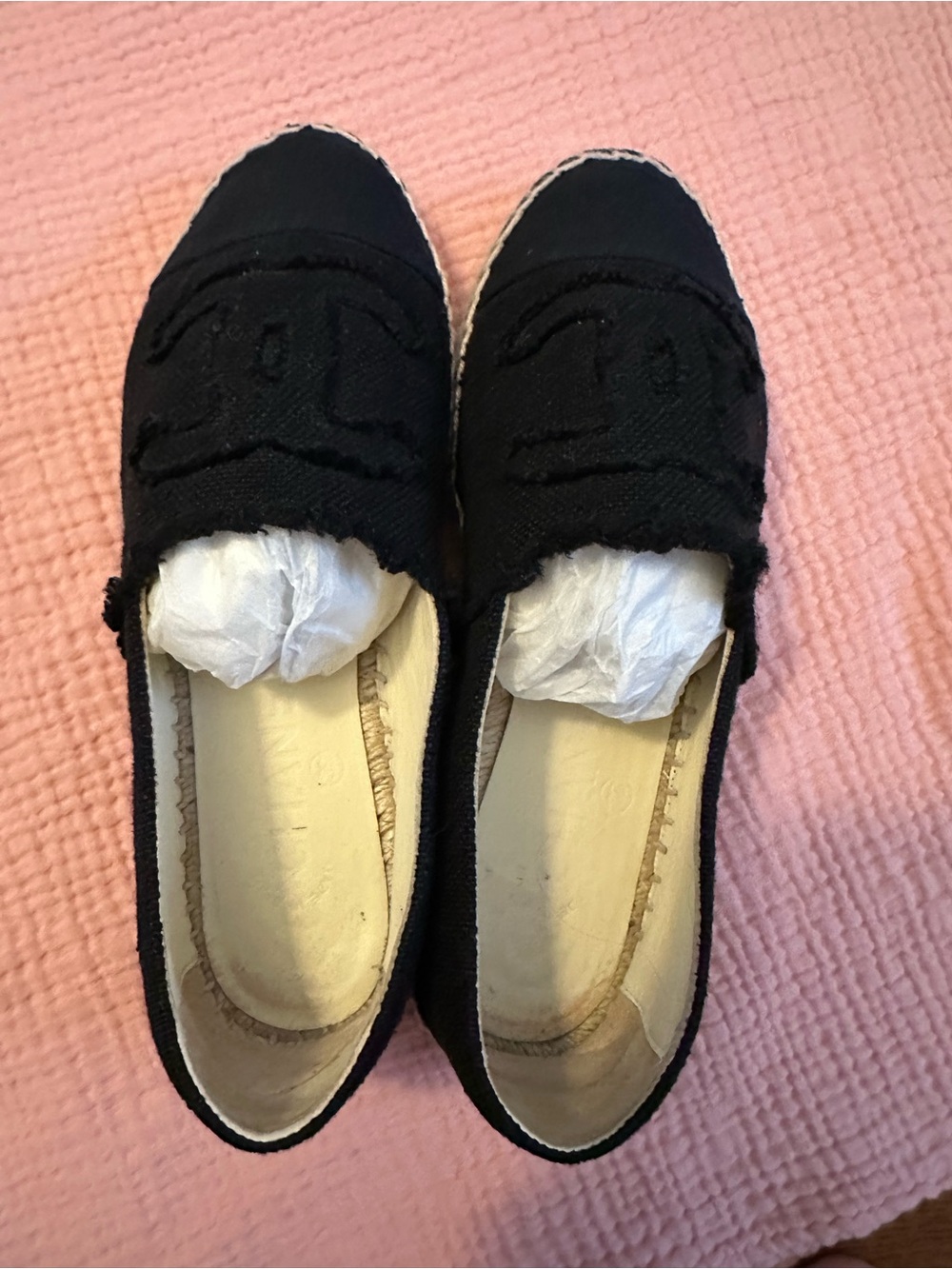 Chanel Black Women's Slip-On Espadrilles